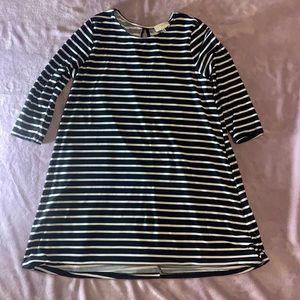 Bobbie Brooks size M white and black strip dress